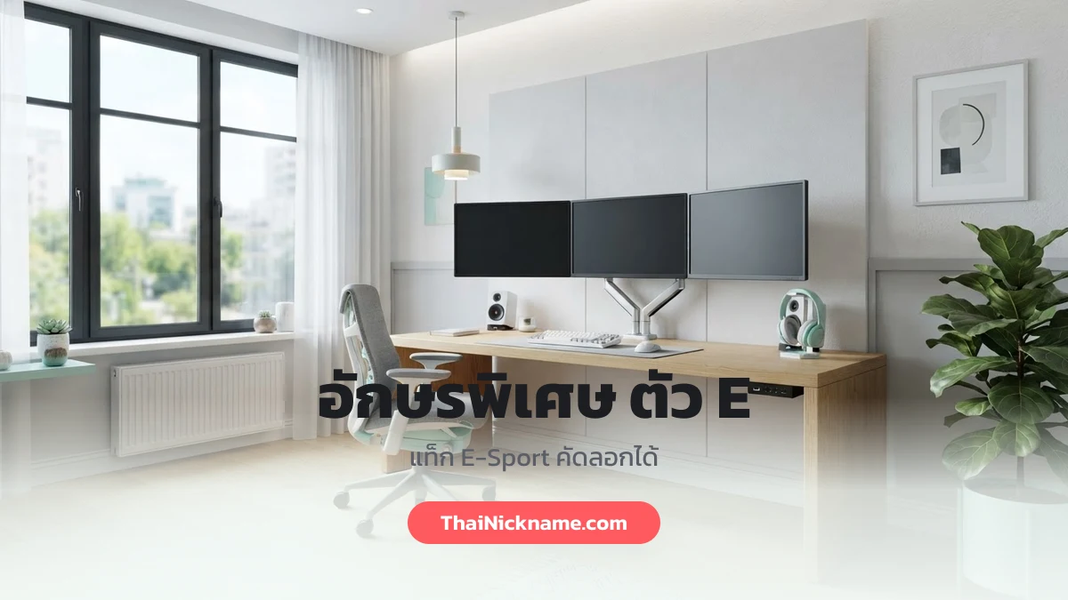 อักษรพิเศษ ตัว E แท็ก E-Sport