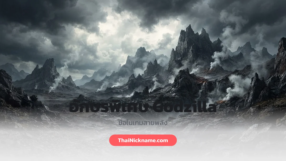 อักษรพิเศษ Godzilla ชื่อในเกม
