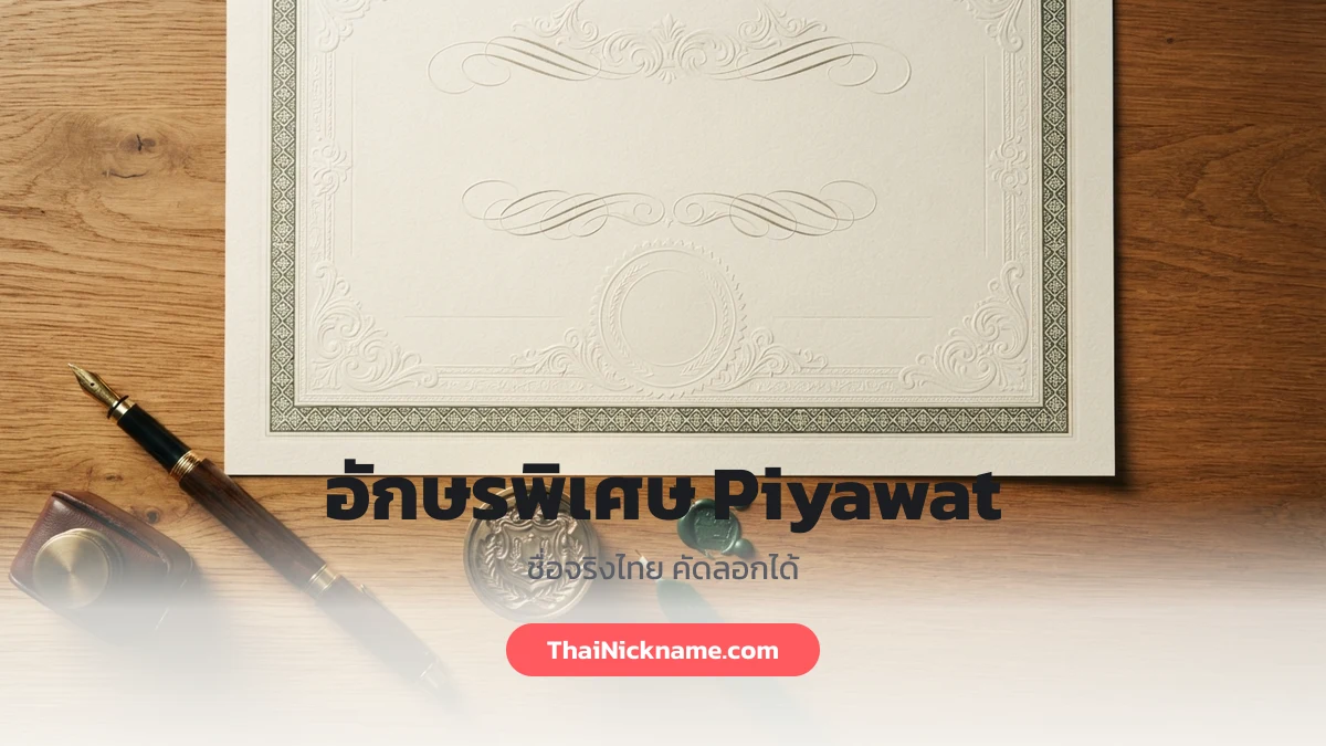 อักษรพิเศษ Piyawat ชื่อในเกม