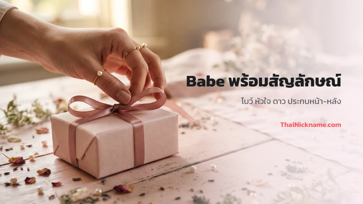 Babe พร้อมสัญลักษณ์น่ารัก ชื่อคู่