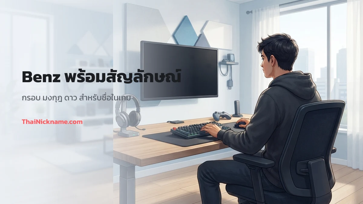 Benz พร้อมสัญลักษณ์เท่ๆ สำหรับชื่อในเกม