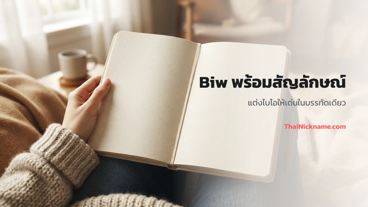 Biw พร้อมสัญลักษณ์ สำหรับไบโอ