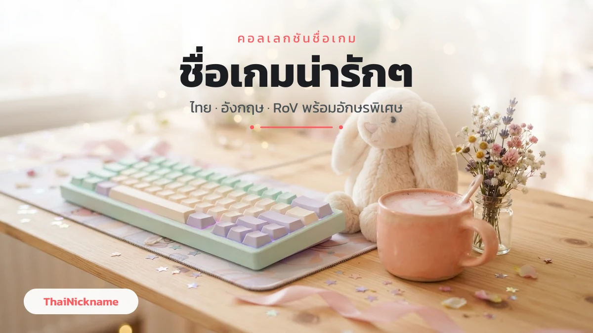 คอลเลกชันชื่อเกมน่ารักๆ ภาษาไทย อังกฤษ และ RoV พร้อมอักษรพิเศษ