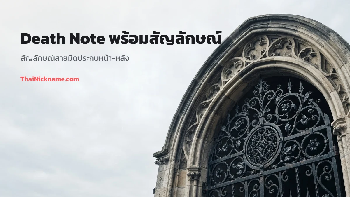 Death Note พร้อมสัญลักษณ์สายมืด