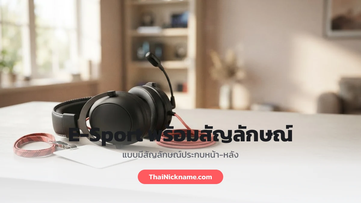 E-Sport พร้อมสัญลักษณ์สายเกม