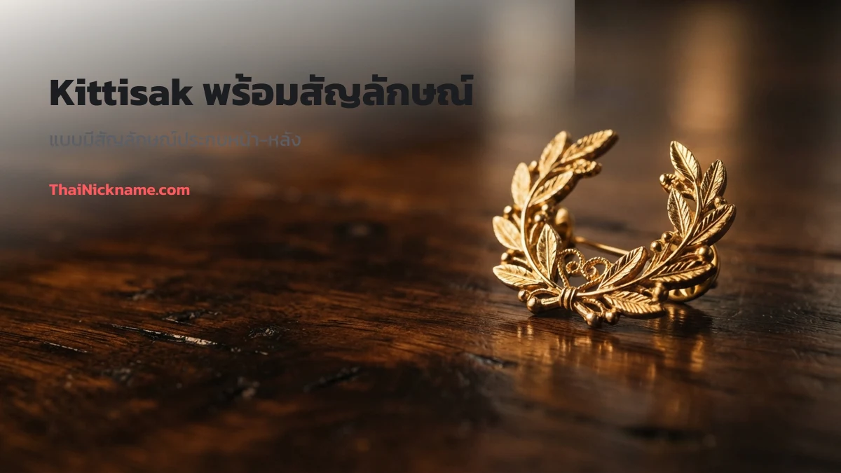 Kittisak พร้อมสัญลักษณ์สายทางการ