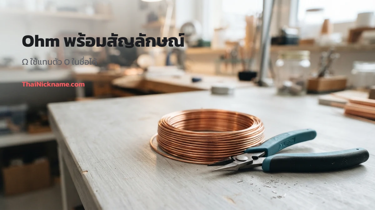 Ohm พร้อมสัญลักษณ์ประกบ