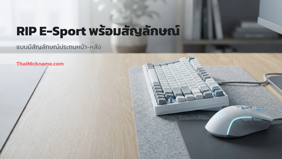 RIP E-Sport พร้อมสัญลักษณ์สายเกม
