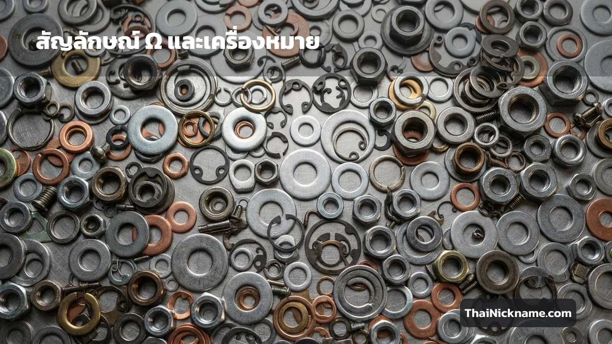 สัญลักษณ์โอเมกา Ω และเครื่องหมายพิเศษ