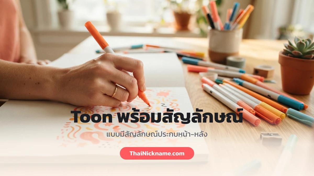 Toon พร้อมสัญลักษณ์น่ารัก