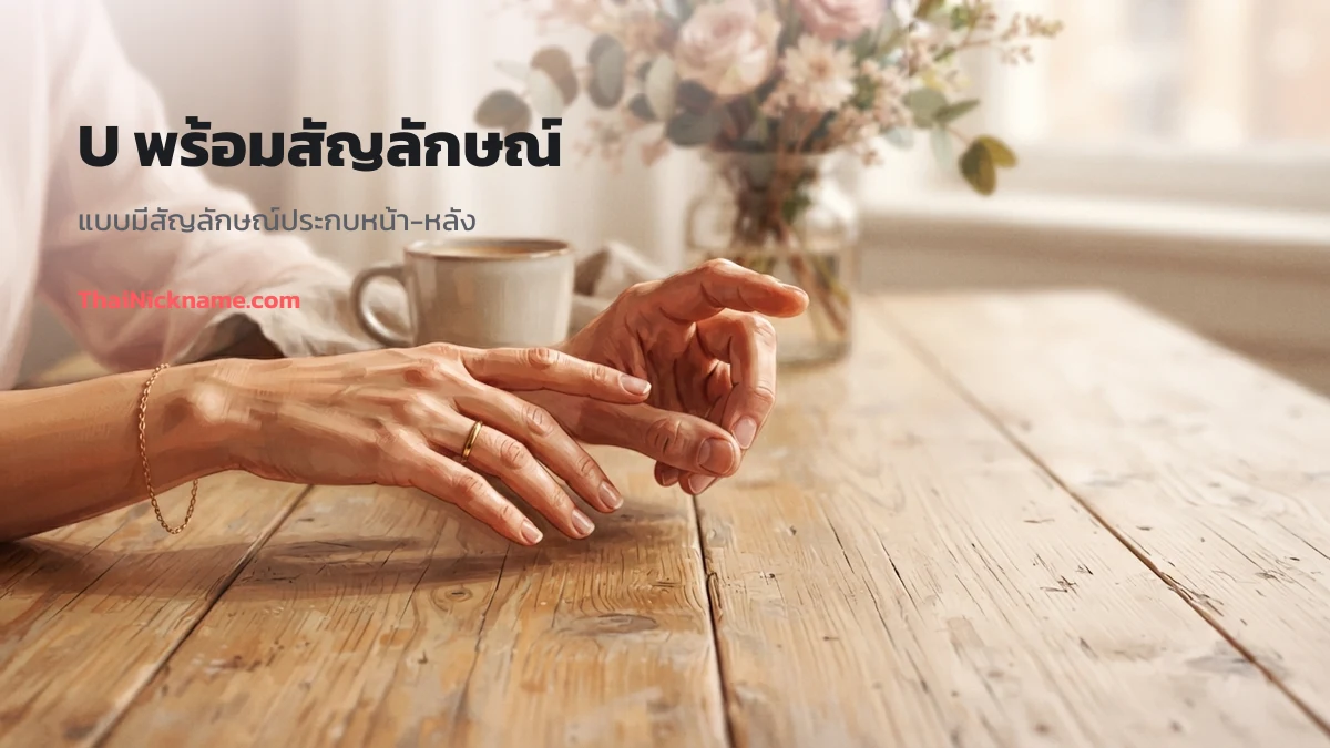 ตัว U พร้อมสัญลักษณ์ประกบ
