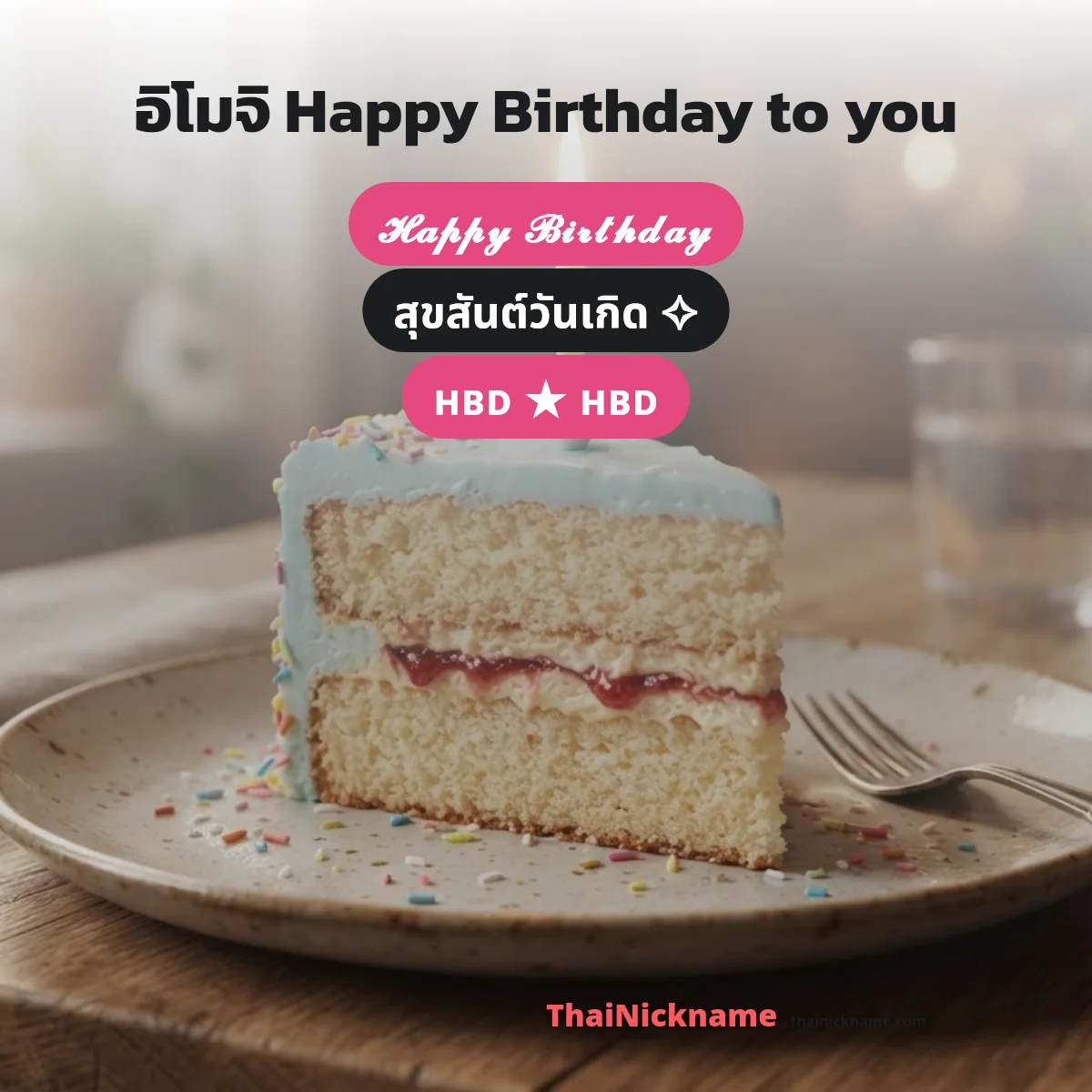 อิโมจิ Happy Birthday to you อักษรพิเศษ